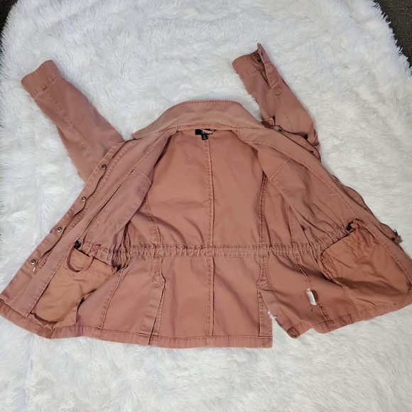 ANA~PALE PINK CARGO ZIP & SNAP JACKET! - Picture 6 of 15